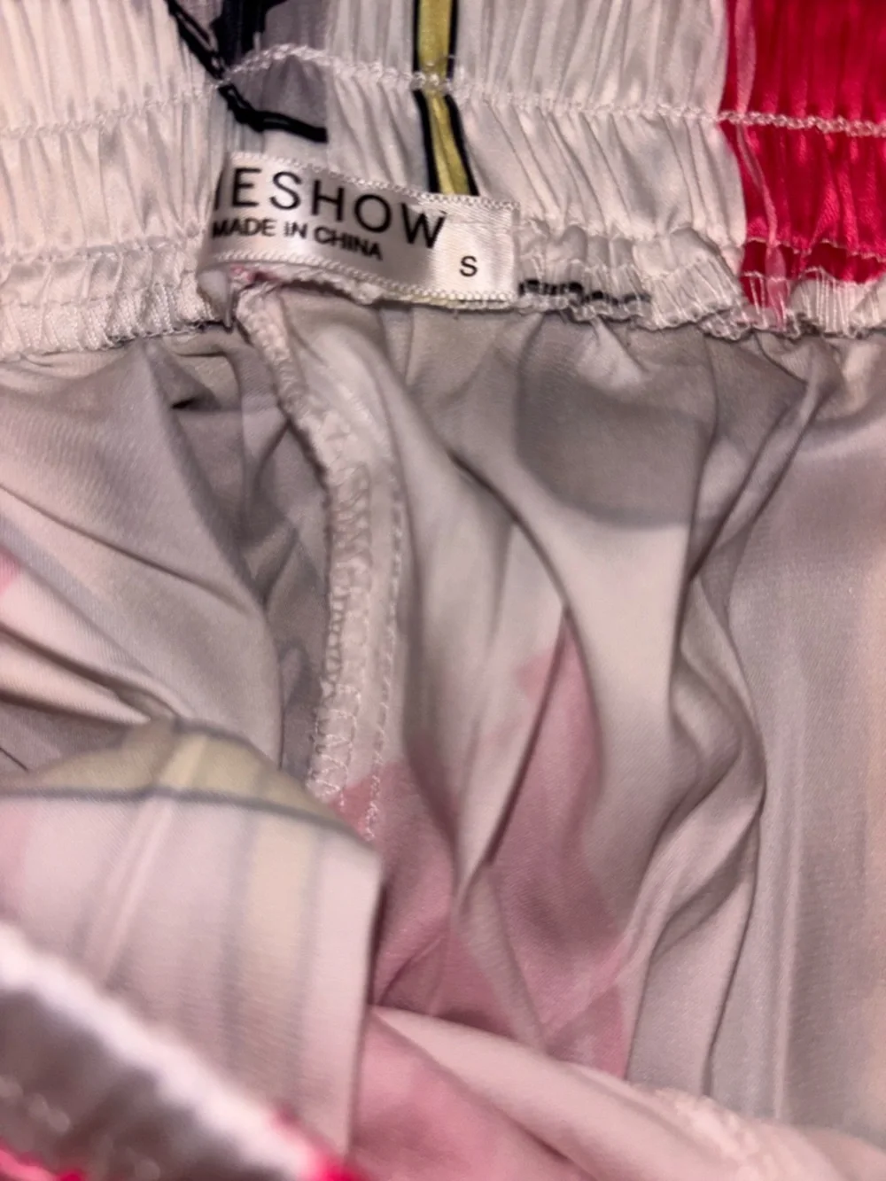 Pink Football Satin Pajama Set Game Day Lounge Set Matching PJ Shorts Set Size S